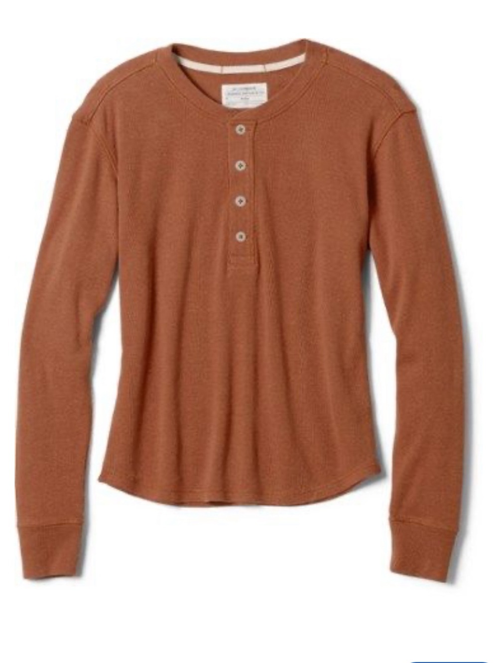 REI Co-Op Brown Ribbed Henley